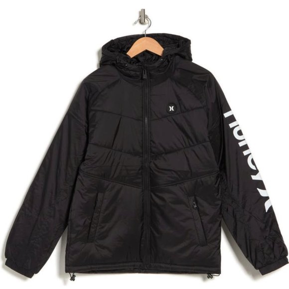 Hurley Jackets Coats Hurley Portage Lightweight Black Puffer